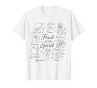 Fruto del Espíritu Cristiano Fe Retro Biblia Verso Diseño Camiseta