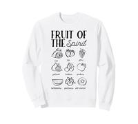 Fruto del Espíritu Cristiano Fe Retro Biblia Verso Diseño Sudadera