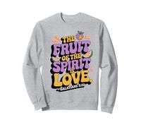 Fruto del Espíritu es Amor Verso de la Biblia Arte Sudadera