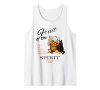Fruto del Espíritu versículo bíblico Cristiano Lindo Cesta y Gato Camiseta sin Mangas