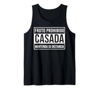Fruto prohibido CASADA Mantenga su distancia Funny spanish Camiseta sin Mangas
