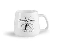 Frutta in ceramica Tazza da caffè in ceramica Servizio di lavaggio e asciugatura del logo di pulizia （14oz/400ml） e bevande calde, espresso