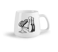 Frutta in ceramica Tazza in ceramica per casa e ufficio Bere birra Lettera di birra Amante della birra （14oz/400ml） Lavabile in lavastoviglie