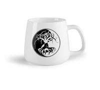 Frutta in ceramica Tazza regalo originale Albero Yin Yang Albero del Mondo Mitologia Norrena Scandinava （14oz/400ml） e adatte al microonde