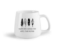 Frutta in ceramica Tazza regalo originale Chiesa cristiana sotto le sue ali Scritture e religione （14oz/400ml） Ottimo per casa, ufficio, bar, idee regalo