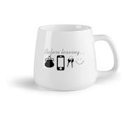 Frutta in ceramica Tazza regalo originale Citazioni sulla cucina, non dimenticare gli slogan, umorismo （14oz/400ml） Uso in bar o ristorante
