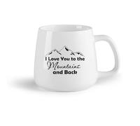 Frutta in ceramica Tazza regalo originale Con Mountain Design ti amo per le montagne e le montagne perfette （14oz/400ml） Un bel regalo di Natale