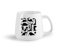 Frutta in ceramica Tazza regalo originale Dinosauro divertente lucertola per la cameretta dei bambini （14oz/400ml） per tè, caffè, latte, cappuccino