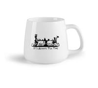 Frutta in ceramica Tazza regalo originale È sempre l'ora del tè Alice nel paese delle meraviglie （14oz/400ml） Ottimo per casa, ufficio, bar, idee regalo
