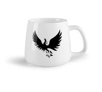 Frutta in ceramica Tazza regalo originale Fenice, uccello fantastico, simbolo del mito della rinascita （14oz/400ml） Ottimo regalo per gli innamorati