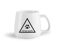 Frutta in ceramica Tazza regalo originale Frase Animale domestico a bordo Zampa stampata Casa Animali （14oz/400ml） e bevande calde, espresso