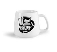 Frutta in ceramica Tazza, tazza da caffè/tè Simbolo del logo di riparazione del servizio informatico （14oz/400ml） Lavabile in lavastoviglie