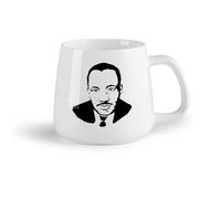 Frutta in ceramica Tazze da caffè, tazze da tè e caffè Silhouette del ritratto di Martin Luther King （14oz/400ml） Ottimo regalo per gli innamorati