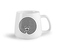 Frutta in ceramica Tazze grandi da tè, caffè e cioccolata calda Strano schema di linee （14oz/400ml） Regalo divertente per amanti del caffè, migliori amici, colleghi e amici