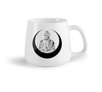 Frutta in ceramica Tazze in ceramica per caffè, latte e tè Meditazione Enso Enco Buddha Ornament Home （14oz/400ml） per espresso, set da tè