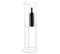 Fruusv 3 Tier Acrylic Side Mesa, Round Clear Side Mesa, Modern Acrylic Nightstand, Clear Acrylic Bedside Mesa, Small End Mesa, Acrylic Nightstand for Bedroom, Compact Acrylic Table