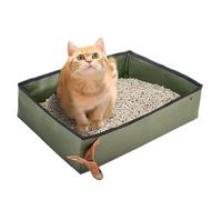 Fruusv Arenero Portátil para Gatos,Bandeja Sanitaria Portátil para Gatitos - Suministro de Transporte Mascotas Espacio Compacto para Hogar Viajes Coche Camping Interior Exterior Apartamento