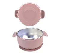 Fruusv Baby Food Bowls, Child Feeding Bowl, Anti Scald Foods Container, Stainless Steel Snack Plate, Sturdy Weaning Dish Set for Feed Supplies, Babies, Kids, Led Weaning Use, 6.1x6.1x2.36 inches
