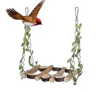 Fruusv Bird Ladder - Chew Cage Accessory, Joy Block Característica con detalle, Resin Frame Característica con detalle, Ladder Functional Styling, Aviary Supplies for Finch, Cockatoo, Wooden Swing