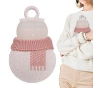 Fruusv Bolsa De Agua Caliente - 320ml Calentador De Muñeco De Nieve Grueso Con Funda,Bolsa De Agua De Silicona - Para Relajación, Uso En Mano, Viaje, Invierno, Clima Frío, Navidad, Uso Diario