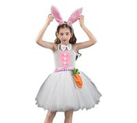 Fruusv Bunny Costume Kid, Bunny Tail Ballet Dress, Rabbit Tutu Outfit, Holiday Clothing Accessories, Kids Animal-Themed Traje, Easter Party Outfits Set for Girls