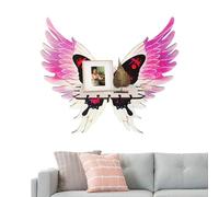 Fruusv Butterfly Wing Corner Shelf, Angel Wing Floating Storage Rack, Boho Wall Display Stand, Decorative Shelf for Living Room, Kitchen, Offices and Bedroom, Unique Home Decor