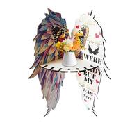 Fruusv Butterfly Wing Corner Shelf, Angel Wing Floating Storage Rack, Boho Wall Display Stand, Decorative Shelf for Living Room, Kitchen, Offices and Bedroom, Unique Home Decor