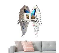 Fruusv Butterfly Wing Corner Shelf, Butterfly-Shaped Floating Display Stand, 13.2x3.94x12.79 Inch Boho Home Wall Decor, Stylish Corner Storage Rack, Decorative Shelves for Living, Bedroom
