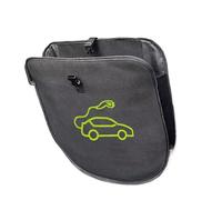 Fruusv Cable Bag, 14.57x14.96 Inch Charger Storage, Compact Design Suspension Pouch for Electric Vehicle Power Cords, Household Wire Organizer, Space-Saving Trunk Accessory, Black Color