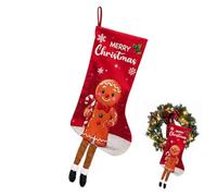 Fruusv Calcetín de Navidad para chimenea, colgante grande con espacio de almacenamiento