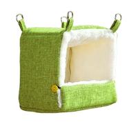 Fruusv Cama para pájaros, hamaca climatizada de 5 temperaturas, casa gruesa de felpa de invierno para pájaros | para cacatúas, tortolitos, hámster, conure, cacatúas, hogar, balcón, interior, exterior