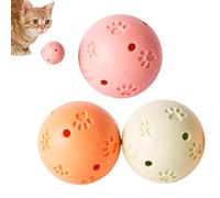 Fruusv Cat Balls with Bells, Interactive Hollow out Rattle Toys, Pet Exercise & Chew Supplies, Fun Play For Kittens & Small Animals, Hollow out Rattle, 3X Pack, 1.77 Inches