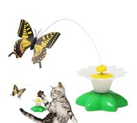 Fruusv Cat Interactive Toys, Electric Fluttering Kitten Teaser, 360° Rotating Bird Butterfly, Engaging Playtime Toy for Multi Cat Homes, Fun Ejercise and Stimulation
