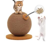 Fruusv Cat Scratch Ball, Cat Scratching Tree, Multi-Use Scratcher Toy for Play, Training, Indoor, Outdoor, Apartment, Travel, Birthday, Home Entertainment, 10.63x11.02 Inches, Brown