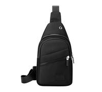 Fruusv Chest Bag, Messenger Pouch Pack, Adjustable Cross Bag, Compact Storage, Sturdy Build, Casual Sling Backpack for Travel Hiking Running Outdoor Sports, Black, 30 x 17 x 9 cm