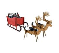 Fruusv Christmas Bar Decor, Wine Rack for Dining Mesa, Small Wine Storage Rack, Wine Bottle Holder Rack, Kitchen Wine Rack Organizer, Festive Wine Rack, Christmas Tabletop Wine Rack