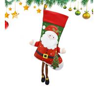 Fruusv Christmas Stocking Decorations, Decorative Stockings, Cute Christmas Stocking Ornaments, Santa Stocking Decor, Long Legs Christmas Stockings, Fireplace Stocking Decorations