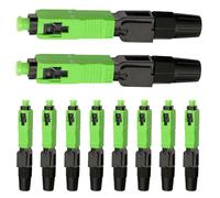 Fruusv - Conector de fibra óptica, 10 adaptadores para conector rápido de fibra óptica SC, herramientas para centros de datos domésticos estaciones de comunicación usuarios profesionales
