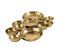 Fruusv Conjunto de Boles de Servir Conectados,Decoración De Mesa Vintage En Metal - Cuencos de Servir Decorativos para Reuniones | Para Frutas Verduras Ensaladas Pasta Charcuterie Postres Comidas