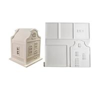 Fruusv Crafting Mould for Plaster Crafts, Decorative Silicone Mold for Cement, Holiday Ornament Silicone Mould, House Shaped Decor Mold, Silicone Mold for Holiday Crafts, Cemento Home Decor Mold