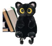 Fruusv Cute Cat Plush Backpack, Soft Cartoon Kids Bookbag, Lightweight | School Travel Storage Bag, Small Animal Backpack Ideal para chicas y niñas, hecha de material ultra suave, Negro , Se référer