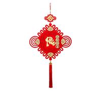Fruusv Decoration Chinese Knot,Red Vietnamita Words Pendant Chinese Tassel - Chinese Luck Charm, Festive Decorative Knotting Cord for Table, Bedroom Decor