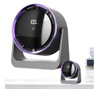 Fruusv Desktop Fan, Silent USB Recargable Desk Fan, Powerful Personal Cooling Device, Wall Mounted Ventilator, Built-in Night Light for Bedroom, Apartments, Kids' Room, 17,6 x 8,6 x 19,1 cm