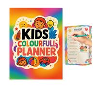 Fruusv Diario Diario para Diario de Objetivos para Niños - Organizador Colorido para Escuela, Empleo del Tiempo, Lecciones, Hogar, Viajes y Familia