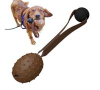 Fruusv Dog Puzzle Feeder, Coffee Bean Interactive Slow Feeder Toy, Food Dispensing Tug Toy, Puppy Teeth Cleaning Chew Ball Sturdy& Safe, Ideal para Small, Medium y Large Dogs 4,45 x 3,39 x 2,83