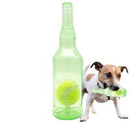 Fruusv Dog Toy Bottle, Floating Squeaky Toys Interactive with Tennis Ball Inside, Teething Toy for Small and Medium Dogs, Fun Pet Supplies for Fetch & Chewing, 1 Pieces