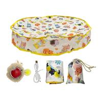 Fruusv Electric Cat Toy, Fast Rolling Cat Toy, Kitten Play Mat, Smart Electric Cat Toy, Rechargeable Cat Toy, Indoor Cat Toy, Interactive Electric Cat Toy for Stimulating Play