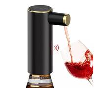 Fruusv Electric Wine Aerator, Intelligent Induction Pourer, Automatic Air Pump Dispenser, Whiskey Wine Aeration, Ideal for Kitchen Home Parties Indoor Outdoor Gatherings, Black and White