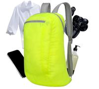 Fruusv Foldable Backpack, Camping Travel Bag, Breathable Design with Padded Shoulder Straps, Lightweight Storage Pack for Gym, Beach, Business Trips, Daily Use, 17.32x11.02x7.48 inches