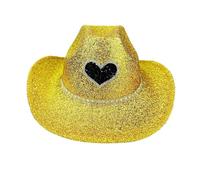 Fruusv Glitter Vaquera Hat, Wide Brim Western Sparkling Disco Party Headwear, Fun Costume Accessory For Festivals, Rodeos & Cosplay, Unisex Fashion Prop, Men & Women, 1 x
